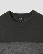 Knitted Sweater - Botanical Green/Charcoal Stripe