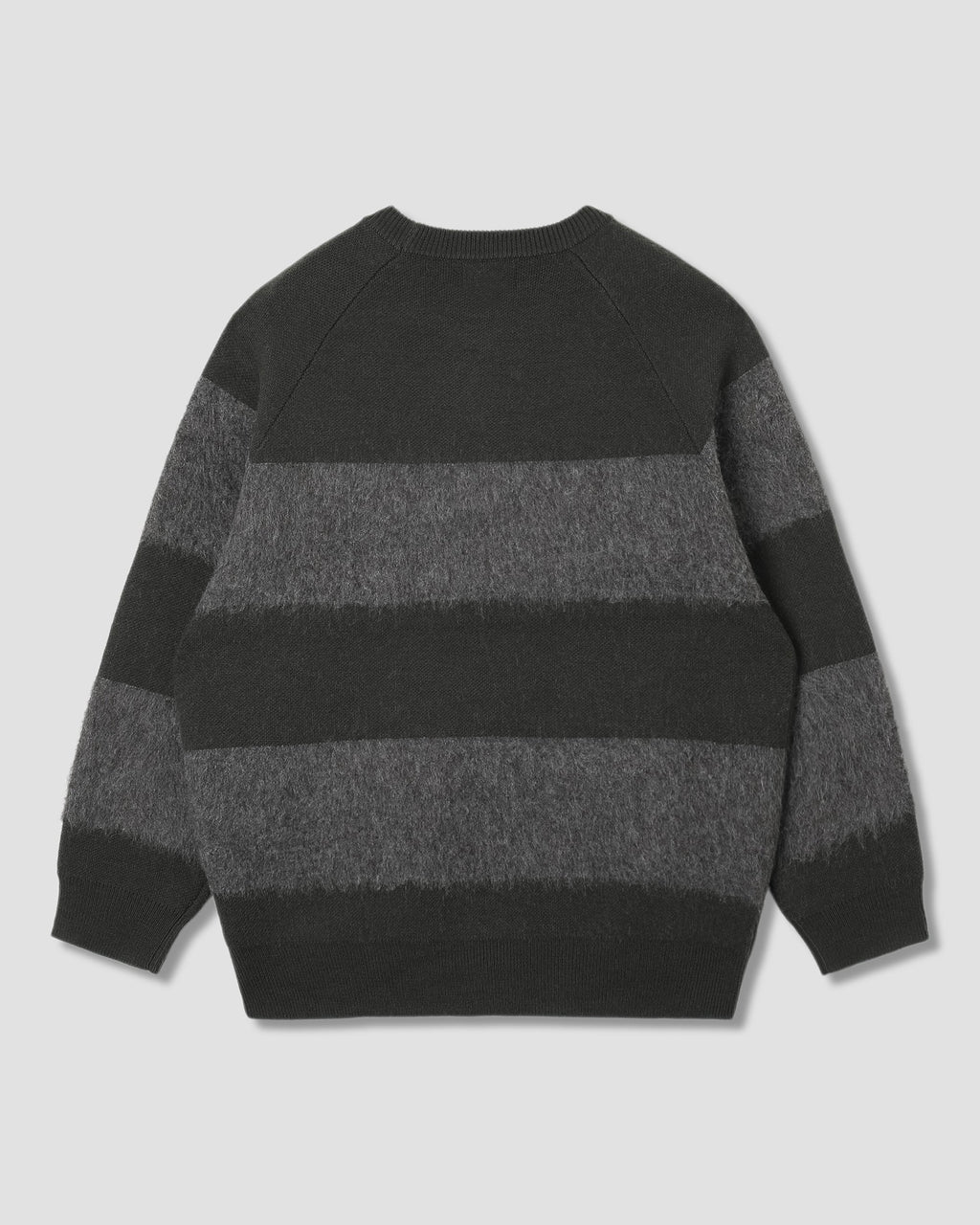 Knitted Sweater - Botanical Green/Charcoal Stripe
