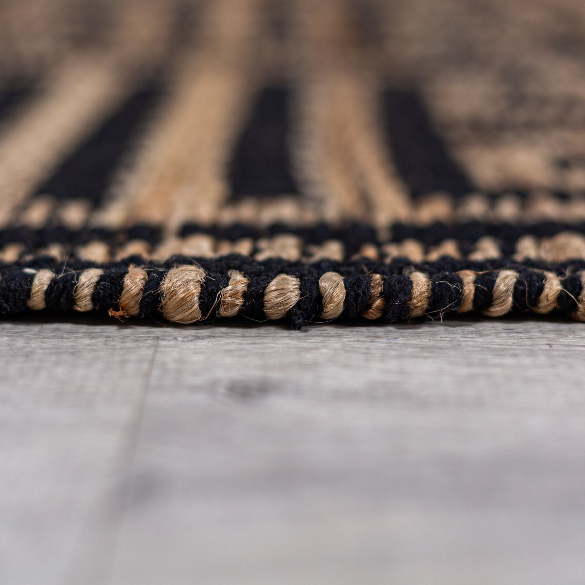Alfombra de pasillo de yute Meandro