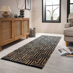 Alfombra de pasillo de yute Meandro