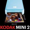 Imprimante Mini 2 - Kodak + Cartouche 20 Photos Pour Imprimante Mini 2 Offerte - Bleu - Agfaphoto