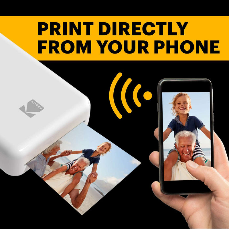 Imprimante Bluetooth Mini 2 Blanc  + La Cartouche 20 Photos Offerte - Kodak