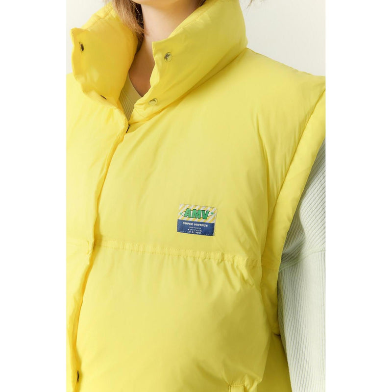 Anorak holgado de largo medio sin mangas - Mantequilla - Mujer