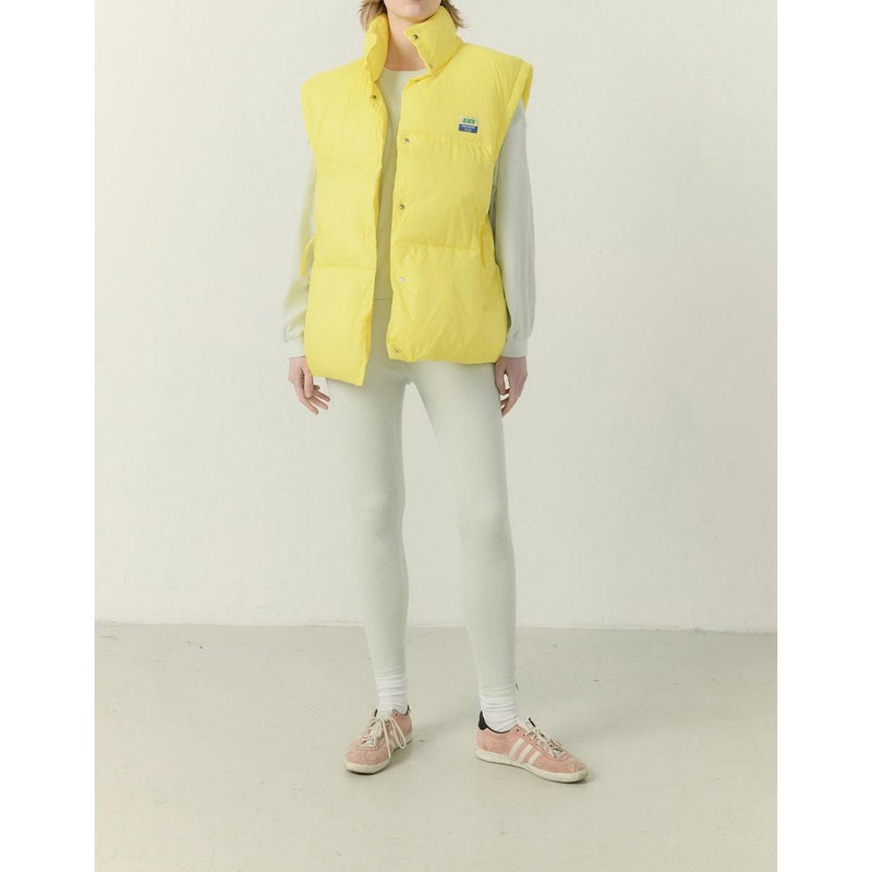 Anorak holgado de largo medio sin mangas - Mantequilla - Mujer