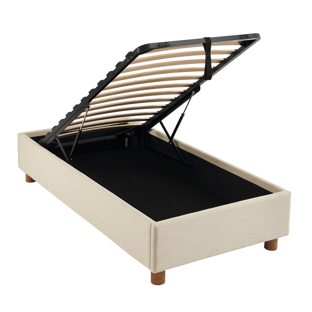 Korall - Lit Coffre - Lin - Beige