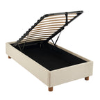 Korall - Lit Coffre - Lin - Beige
