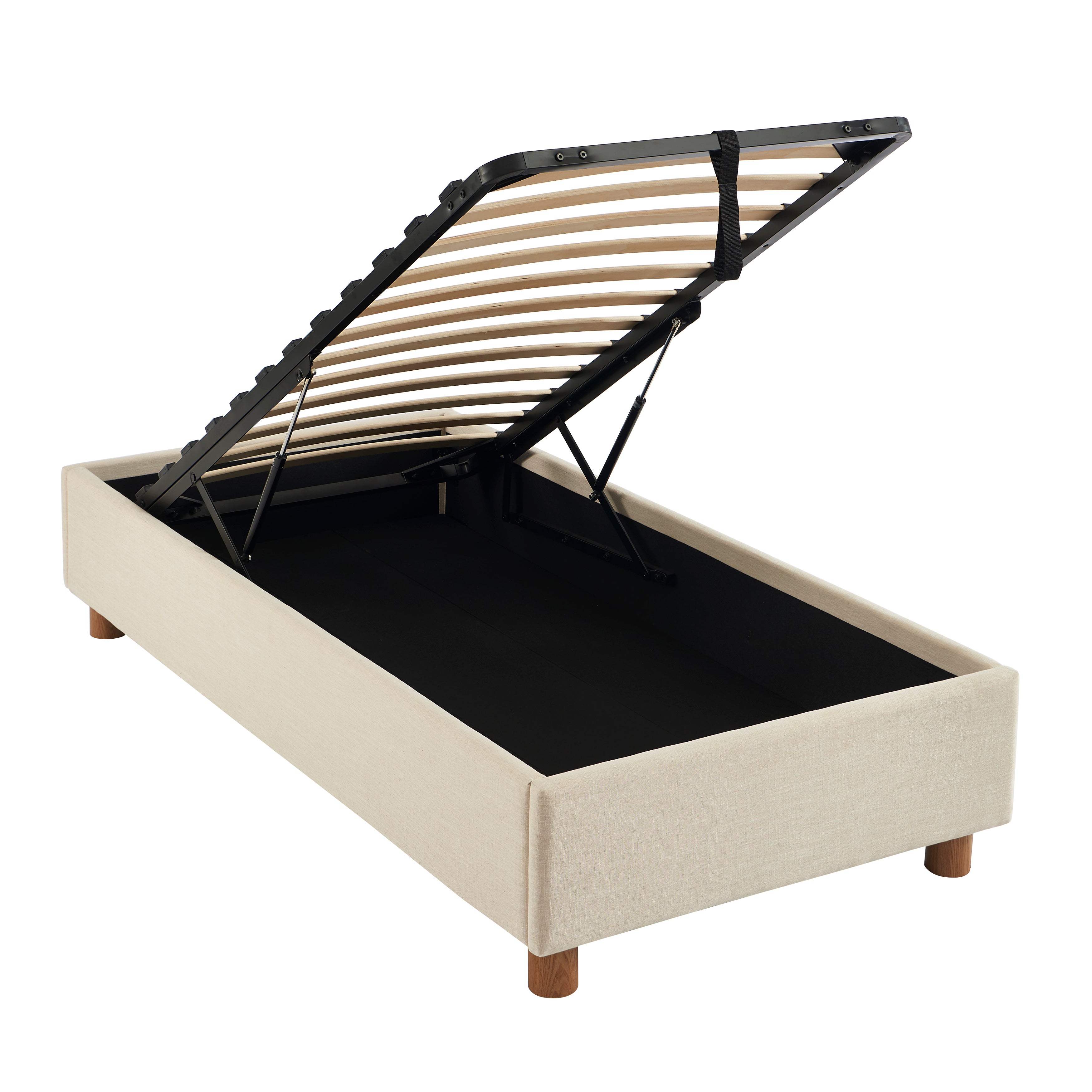 Korall - Lit Coffre - Lin - Beige