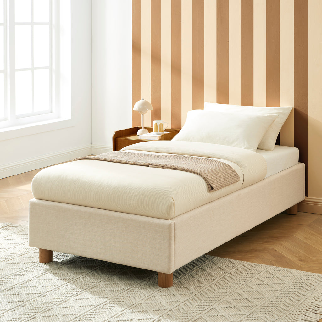 Korall - Lit Coffre - Lin - Beige