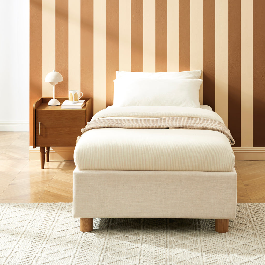 Korall - Lit Coffre - Lin - Beige