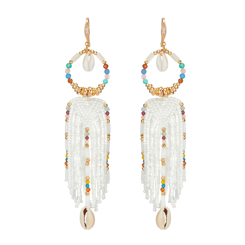 Koukaracha White Earrings