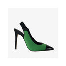 Escarpins Michael Kors Kourtney Toe Cap Sling - Neoprene/Vernis Vert/Noir