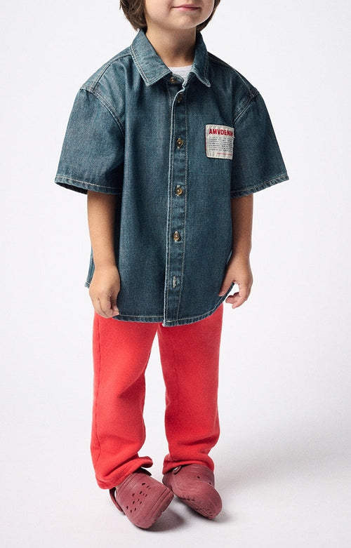 Chemise Droite Mc - Medium Green Cast - Enfant