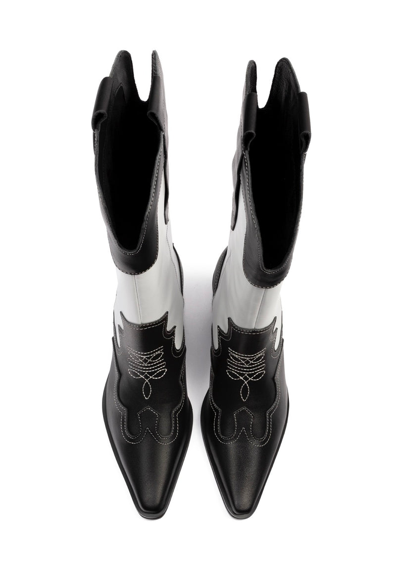 Deep Inside Of Me Boots - Black And White