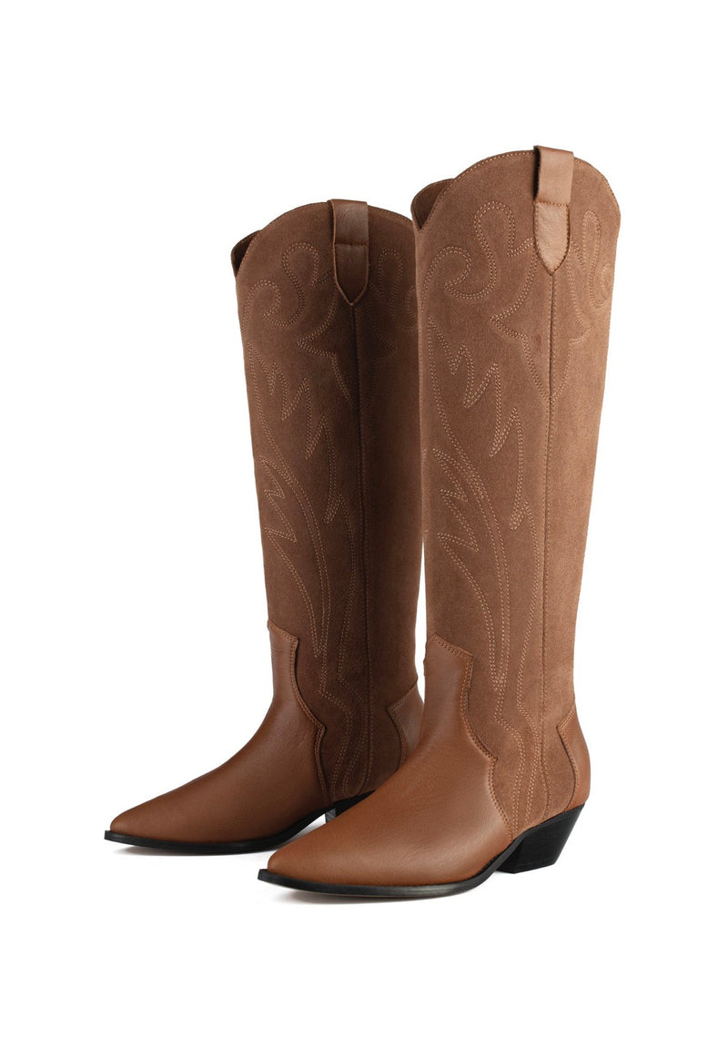 Fingers Crossed Boots - Brown