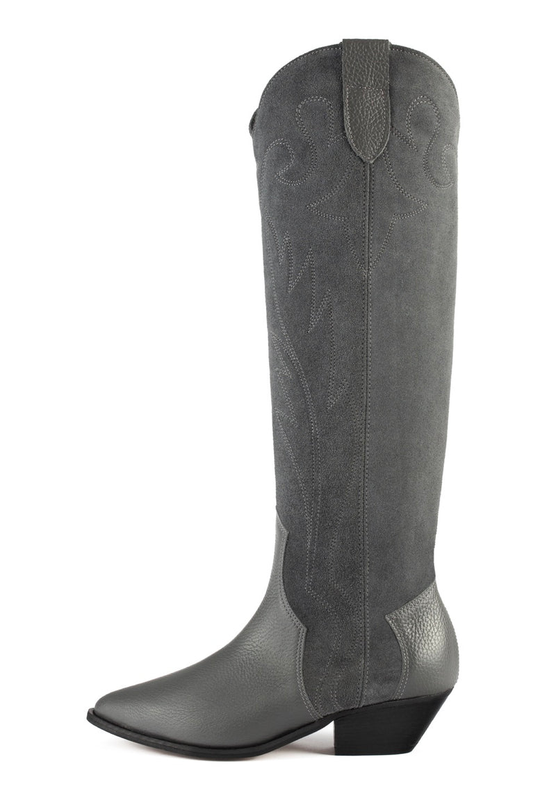 Fingers Crossed Boots - Gray