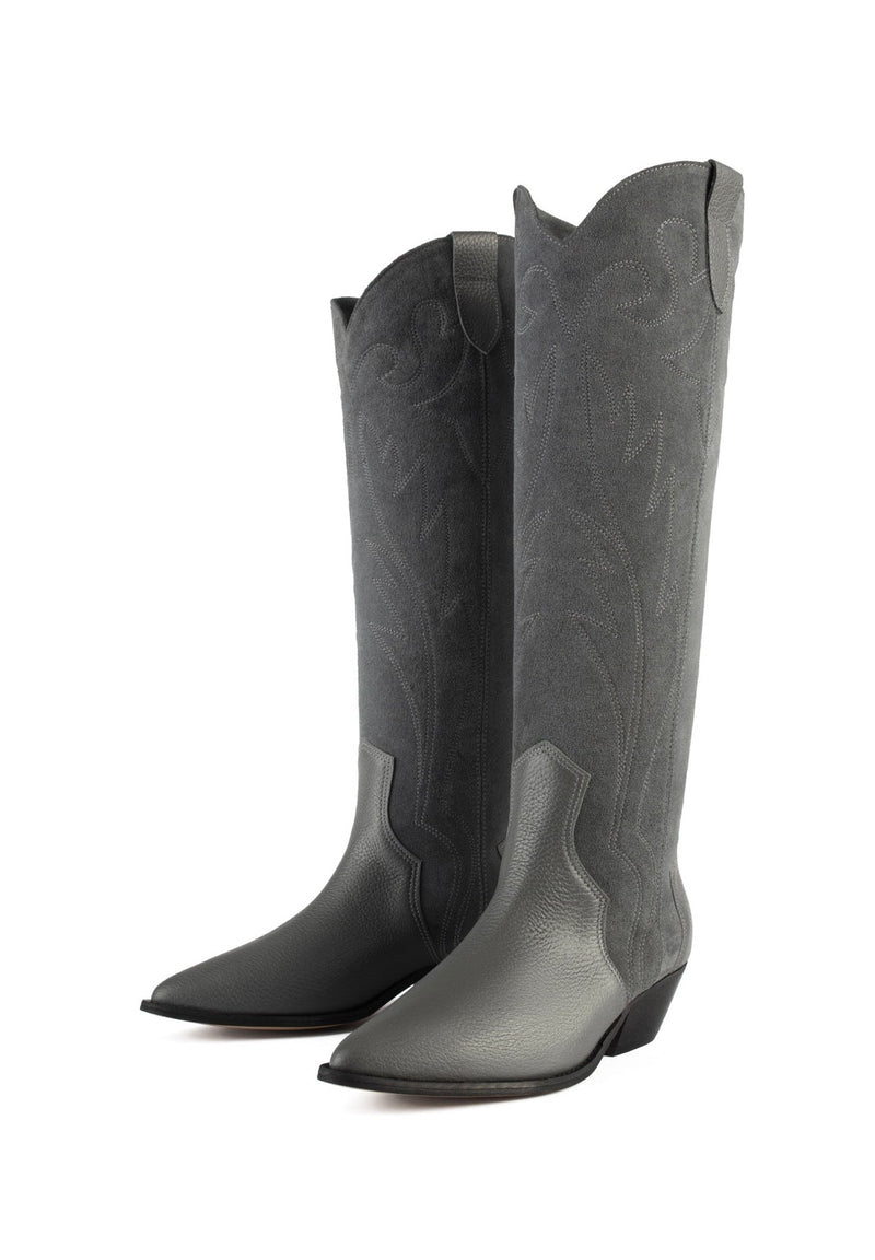 Fingers Crossed Boots - Gray