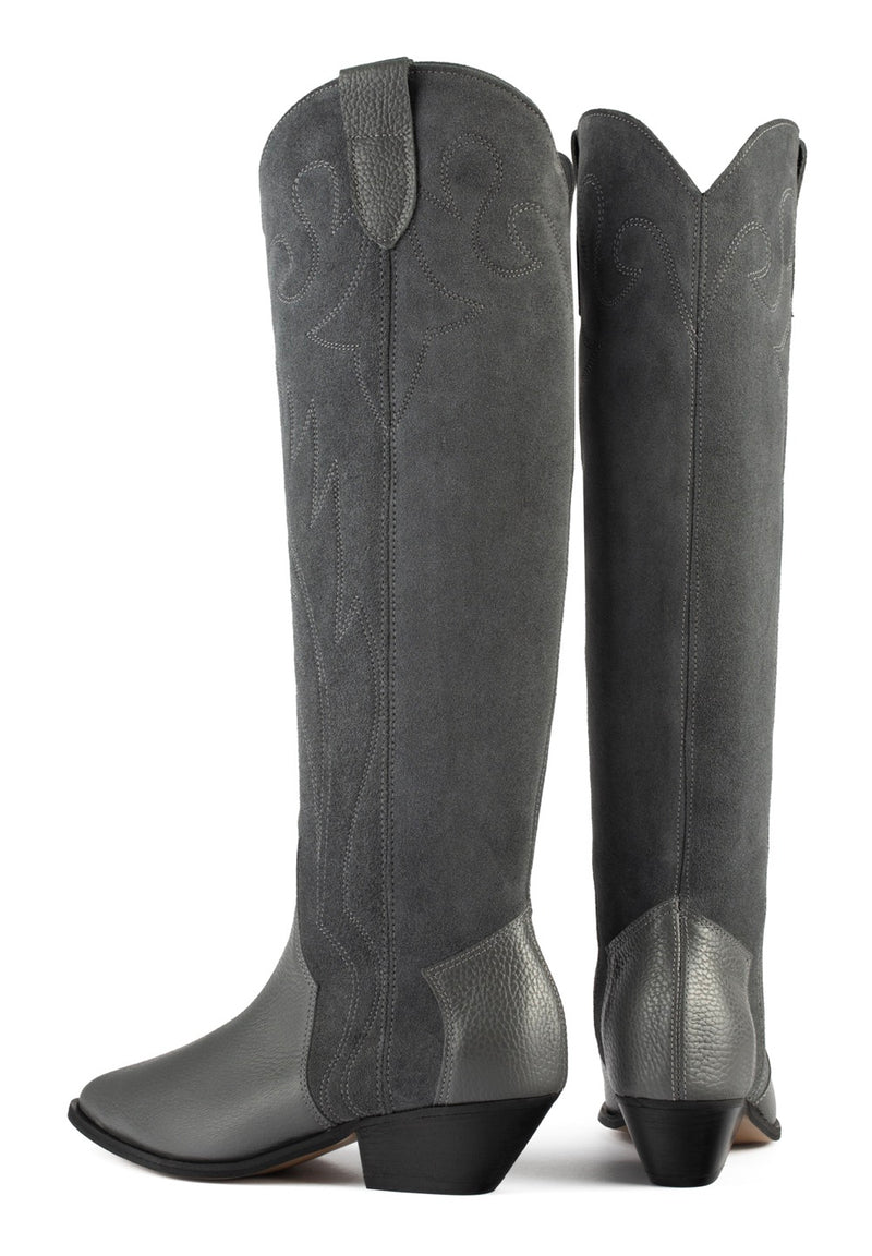 Fingers Crossed Boots - Gray