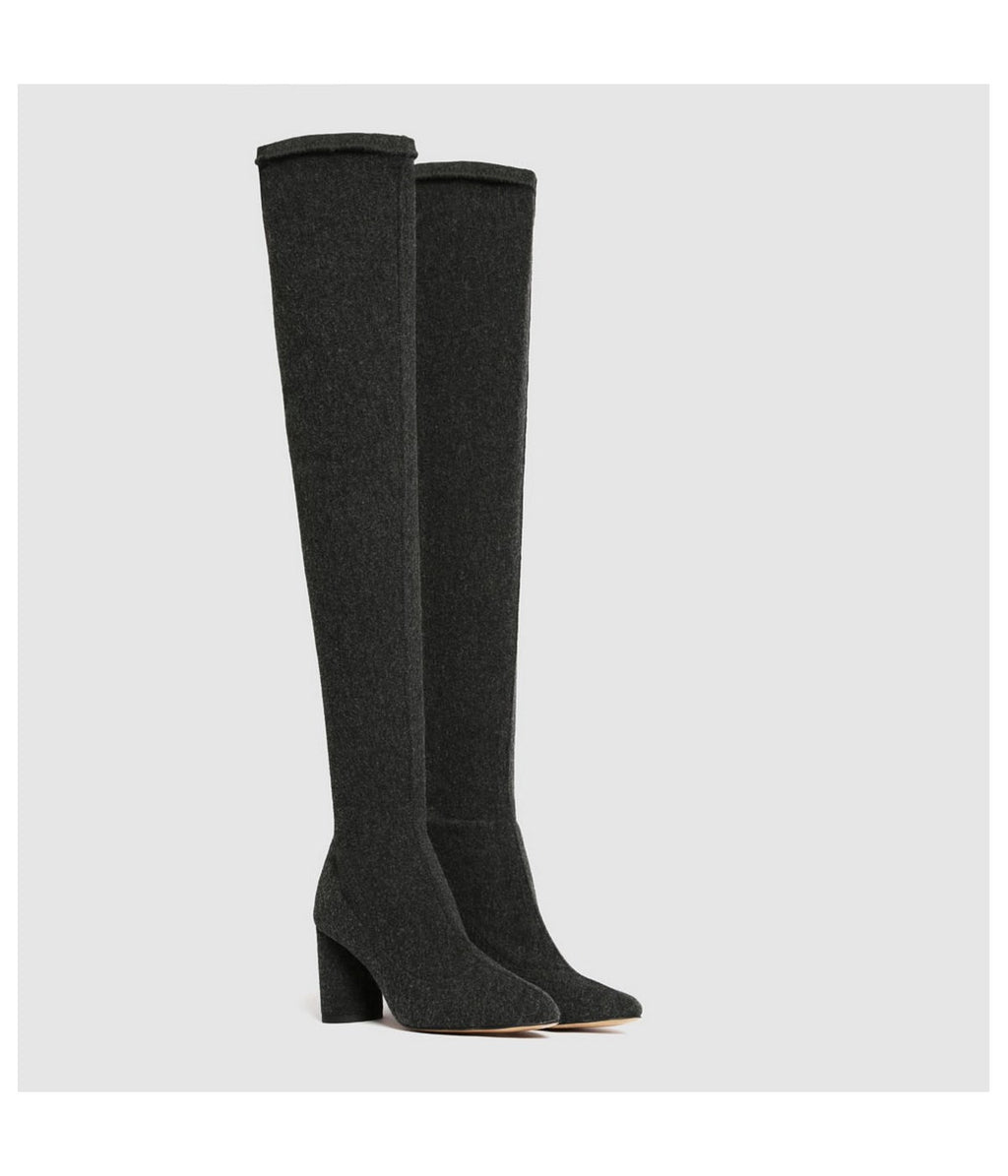 Lighting Queen Knee-High Boots - Black
