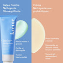 Facial cleanser for reactive skin and dry skin