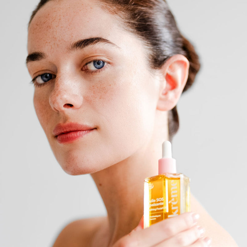 Aceite para el cuidado de la piel sensible a la rosácea