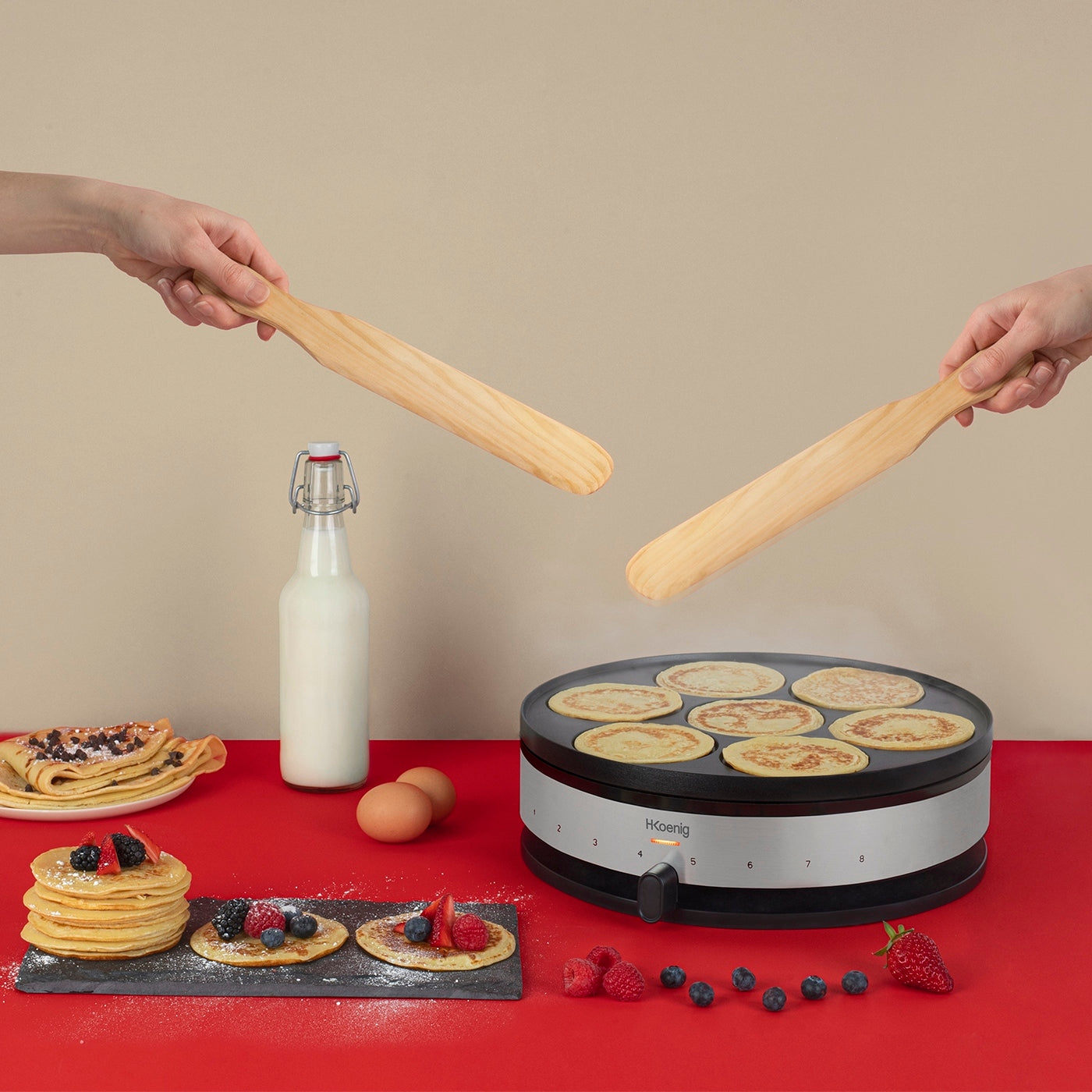 2-in-1 Crêpe Maker - Black/Stainless Steel