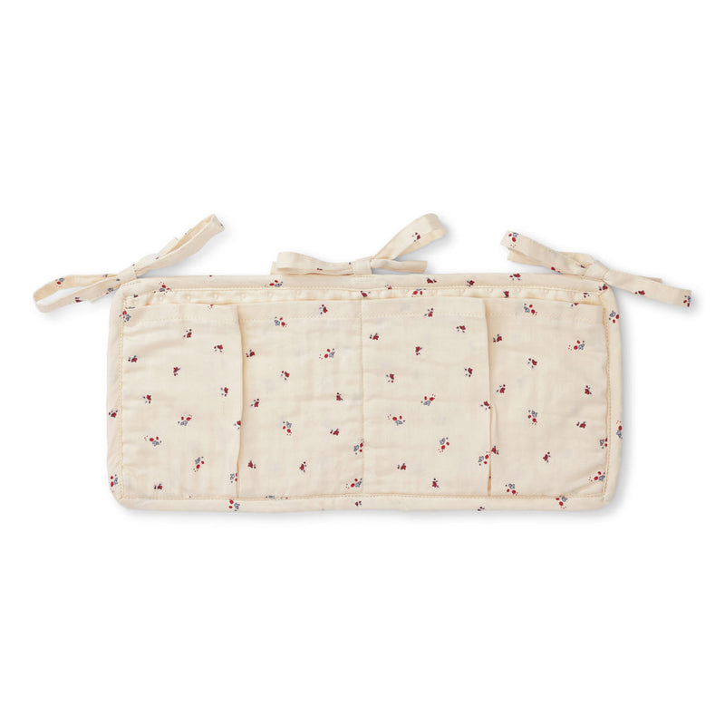 Pochette de rangement bloom red/blue KONGES SLOJD en coton biologique - Sélection Konges Slojd à retrouver sur amaetc.com, concept store eco friendly pour enfants