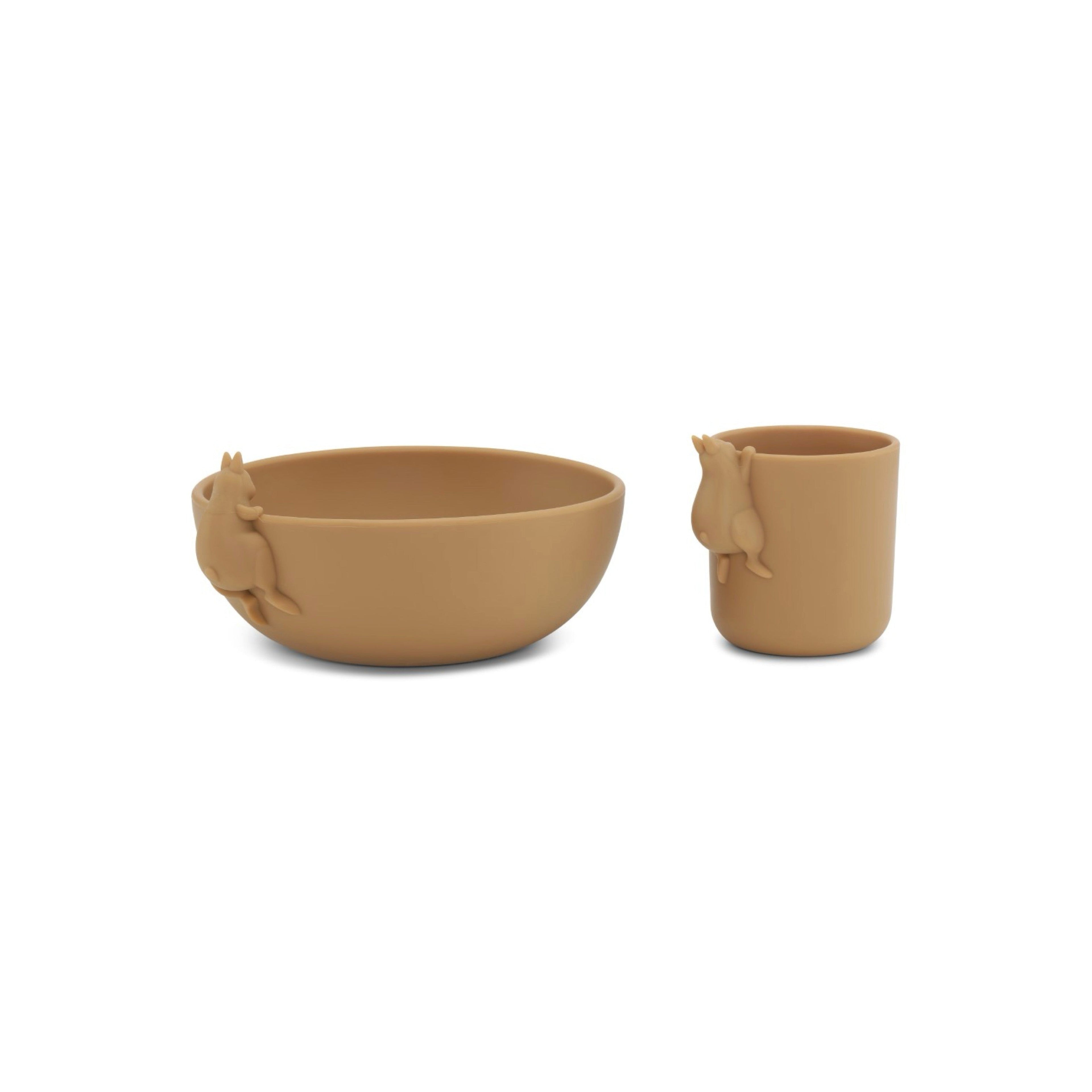Konges Sløjd - Conjunto Bol Y Taza Conejo - Almond
