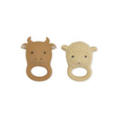 Konges Sløjd - Jouet De Dentition - Sheep/Cow