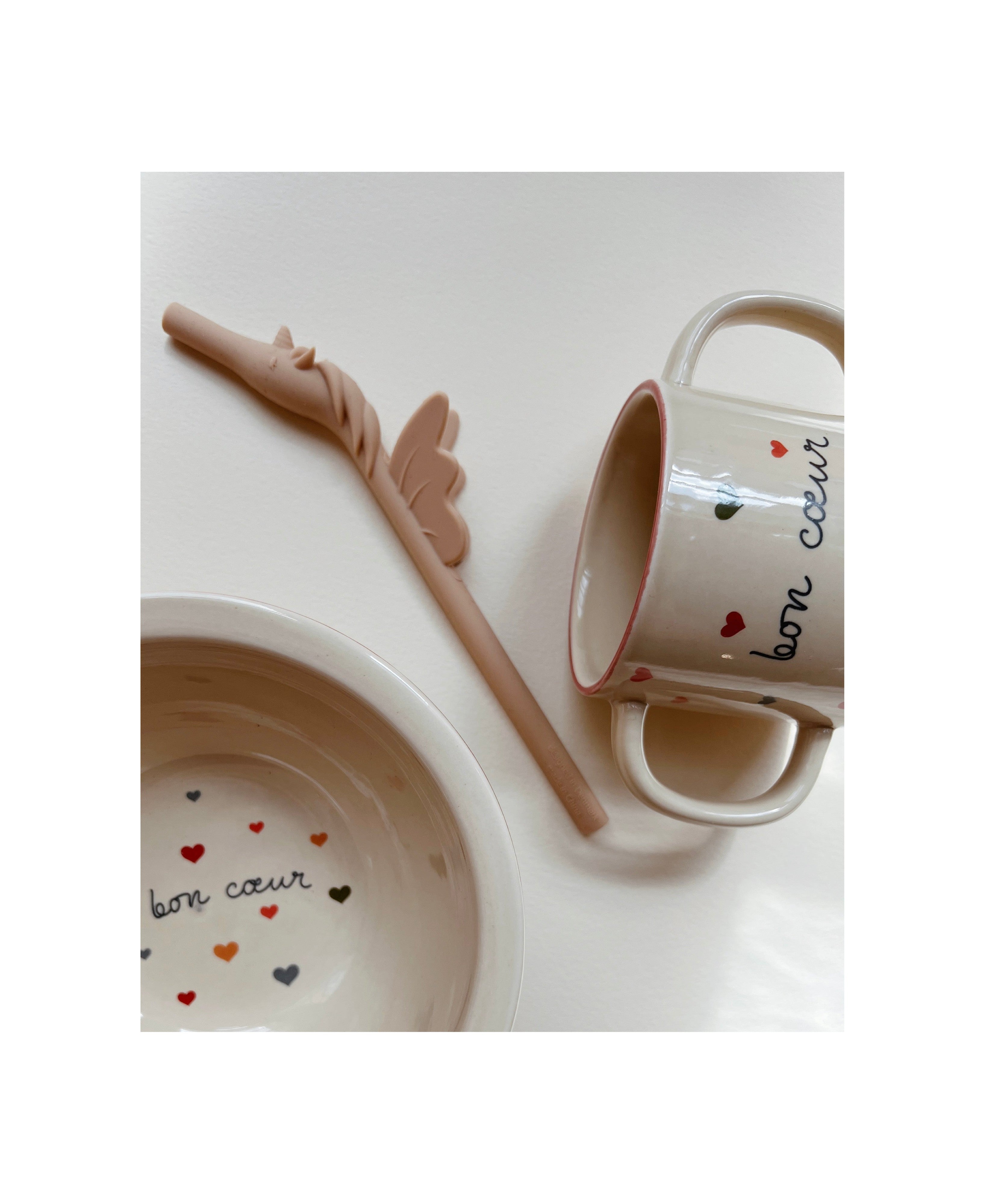 4 Pailles En Silicone Licorne - Earth Mix