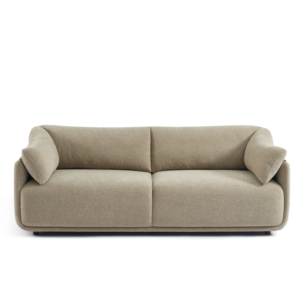 Kurly - 3-Seater Sofa - Textured Fabric - Beige