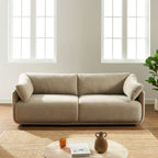 Kurly - 3-Seater Sofa - Textured Fabric - Beige