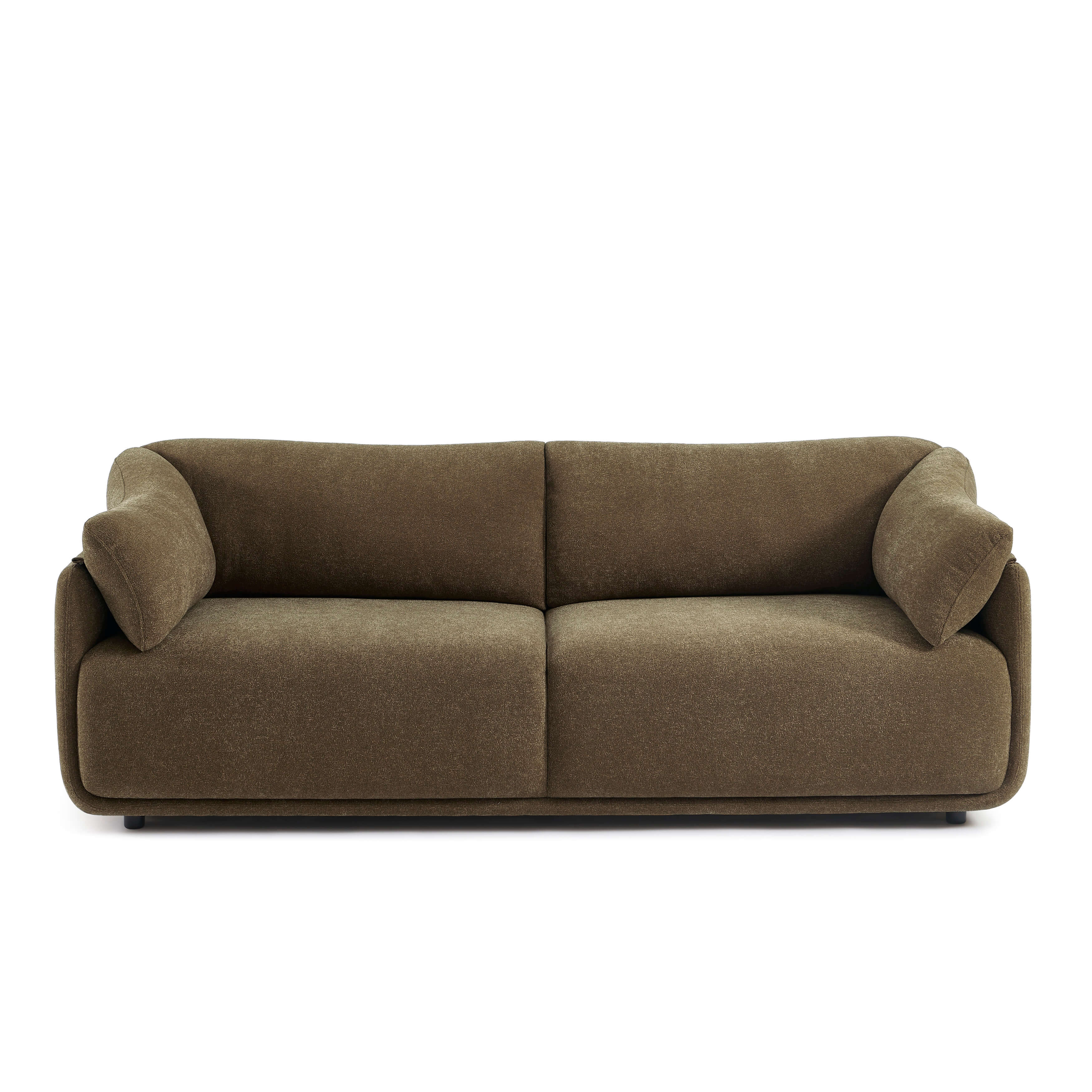 Kurly - 3-Seater Sofa - Textured Fabric - Taupe