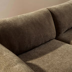 Kurly - 3-Seater Sofa - Textured Fabric - Taupe