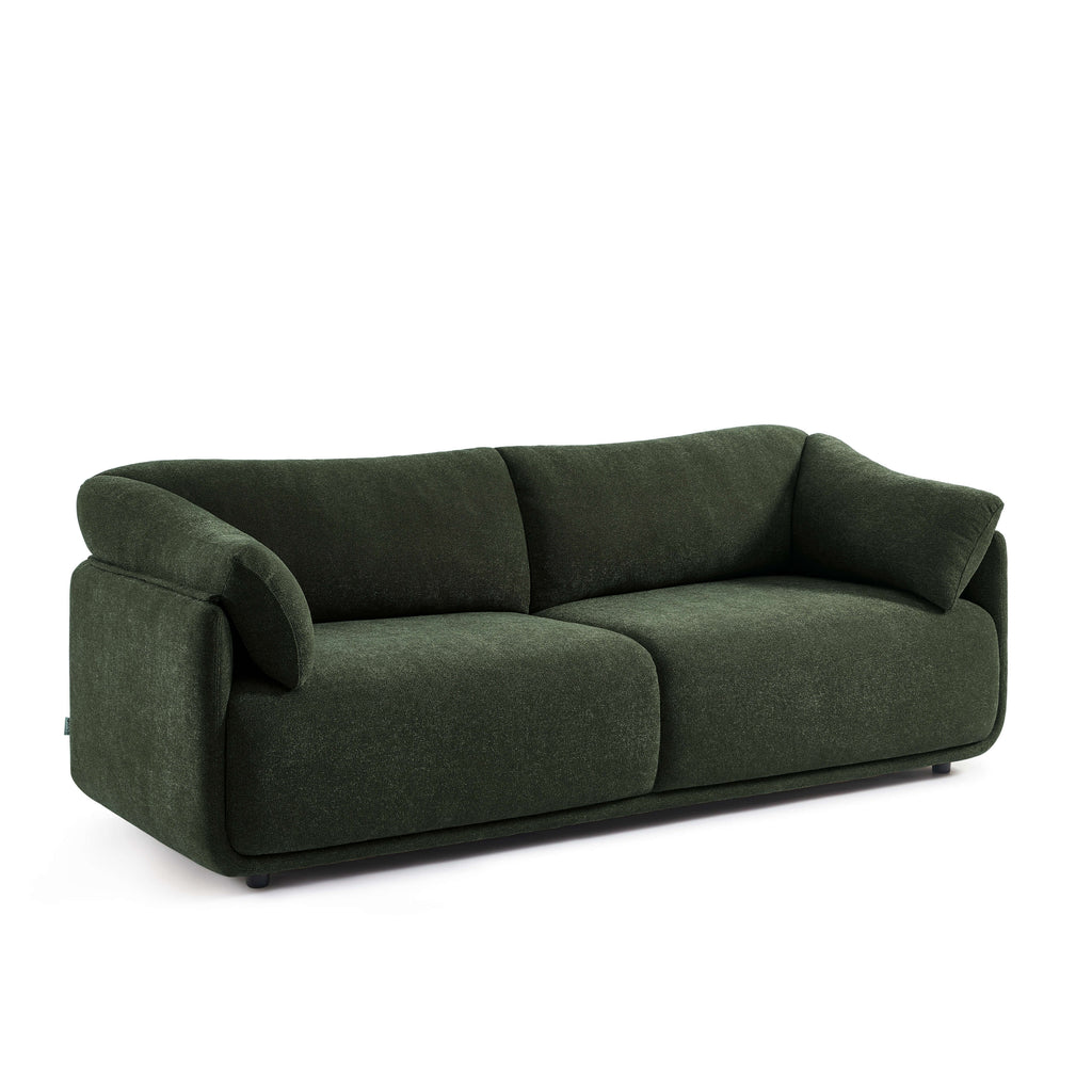 Kurly - Canapé 3 Places - Tissu Texturé - Vert