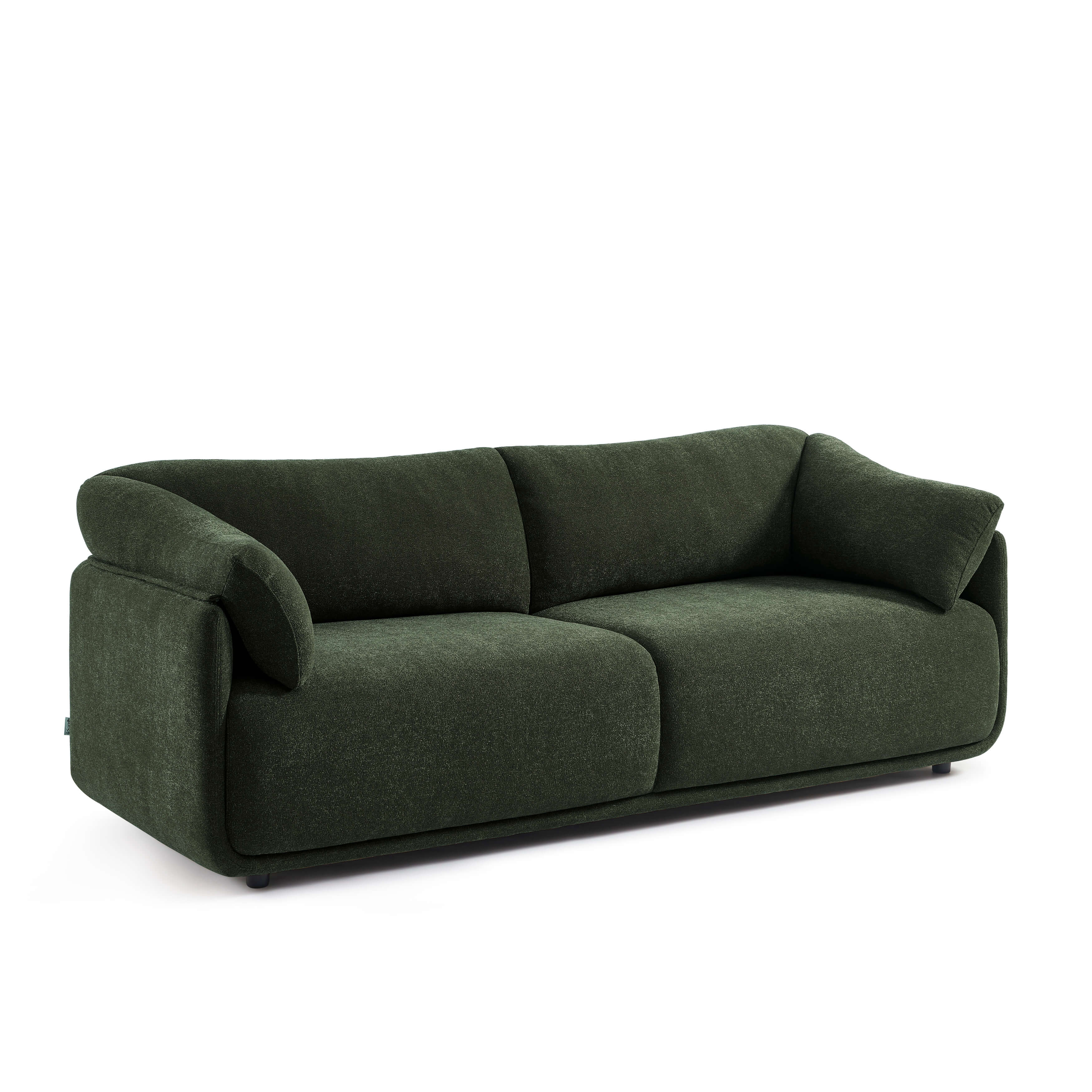 Kurly - Canapé 3 Places - Tissu Texturé - Vert