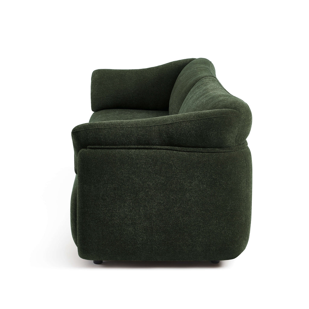 Kurly - Canapé 3 Places - Tissu Texturé - Vert