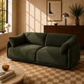 Kurly - Canapé 3 Places - Tissu Texturé - Vert
