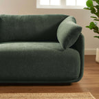 Kurly - Canapé 3 Places - Tissu Texturé - Vert