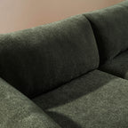 Kurly - Canapé 3 Places - Tissu Texturé - Vert