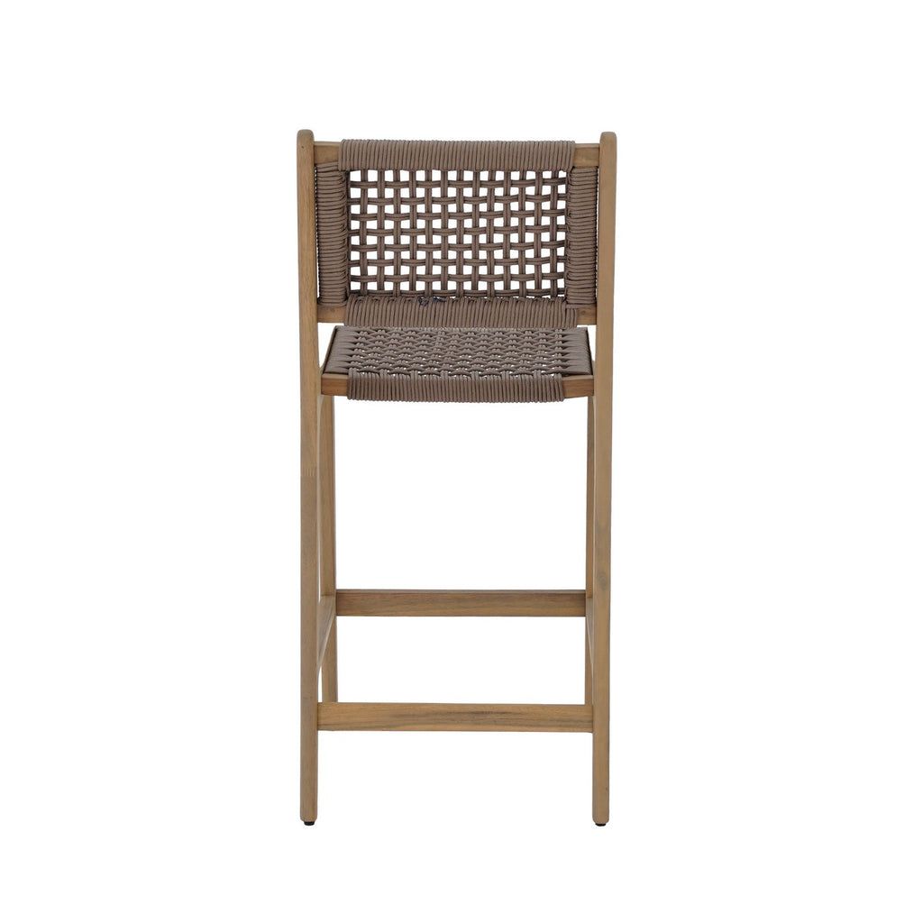 Kuta - Set di 2 sgabelli da bar per interni/esterni H66 cm - Legno di acacia e corda - Marrone chiaro