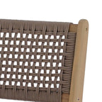 Kuta - Set di 2 sgabelli da bar per interni/esterni H66 cm - Legno di acacia e corda - Marrone chiaro