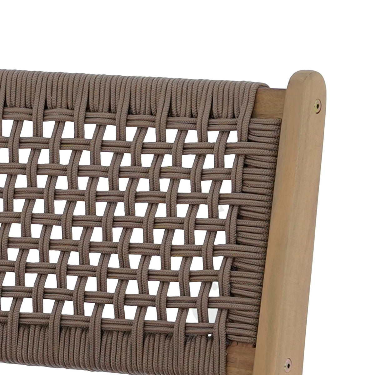 Kuta - Set di 2 sgabelli da bar per interni/esterni H66 cm - Legno di acacia e corda - Marrone chiaro