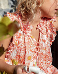 Robe Courte Triny - Orange Mid 70'S Garden - Enfant