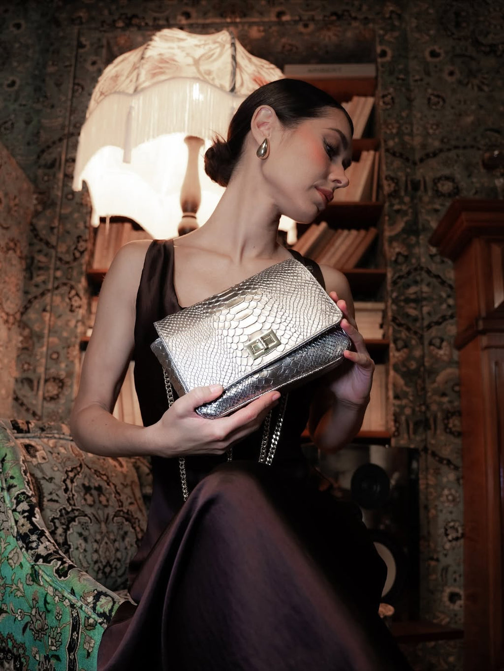 Bolso de hombro Kiera - Plata