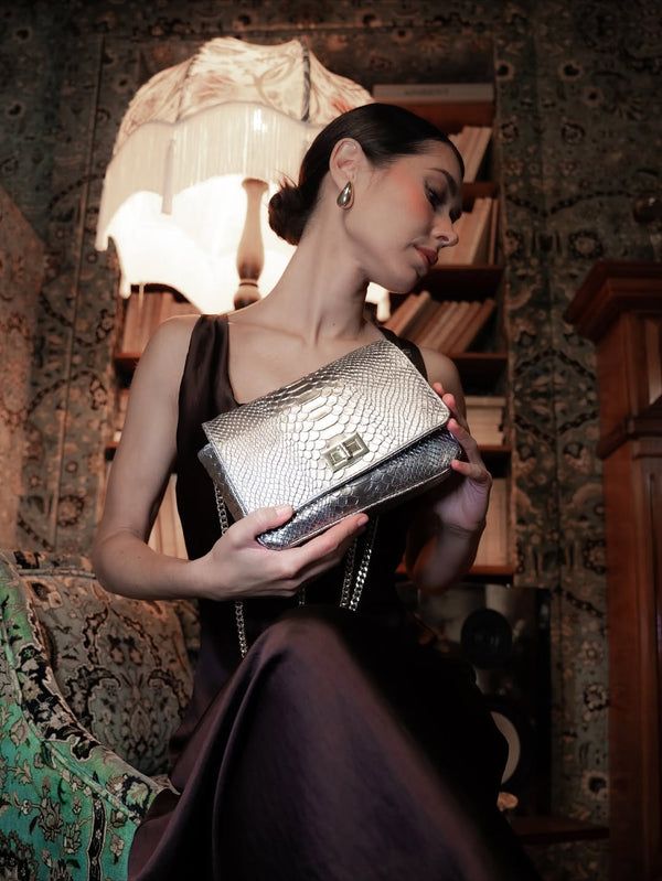 Bolso de hombro Kiera - Plata