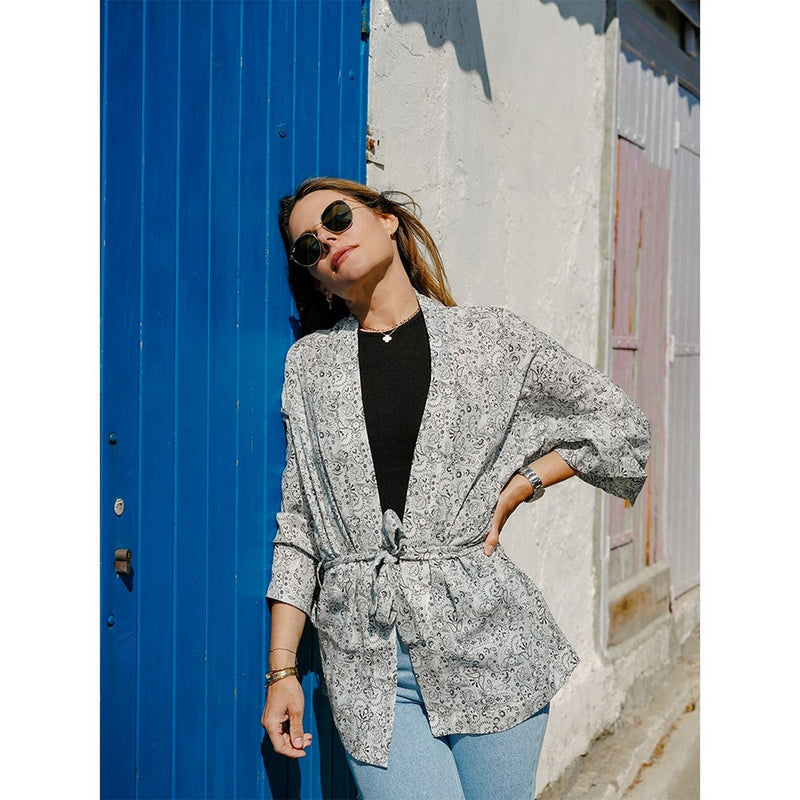 Arani Kimono - Sky Bandana