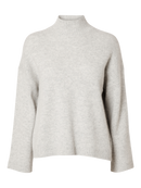 Pull En Maille - Light Grey Melange - Femme