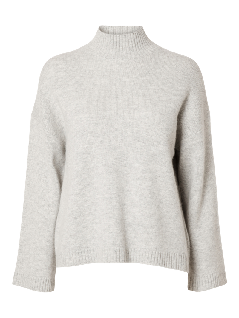 Pull En Maille - Light Grey Melange - Femme