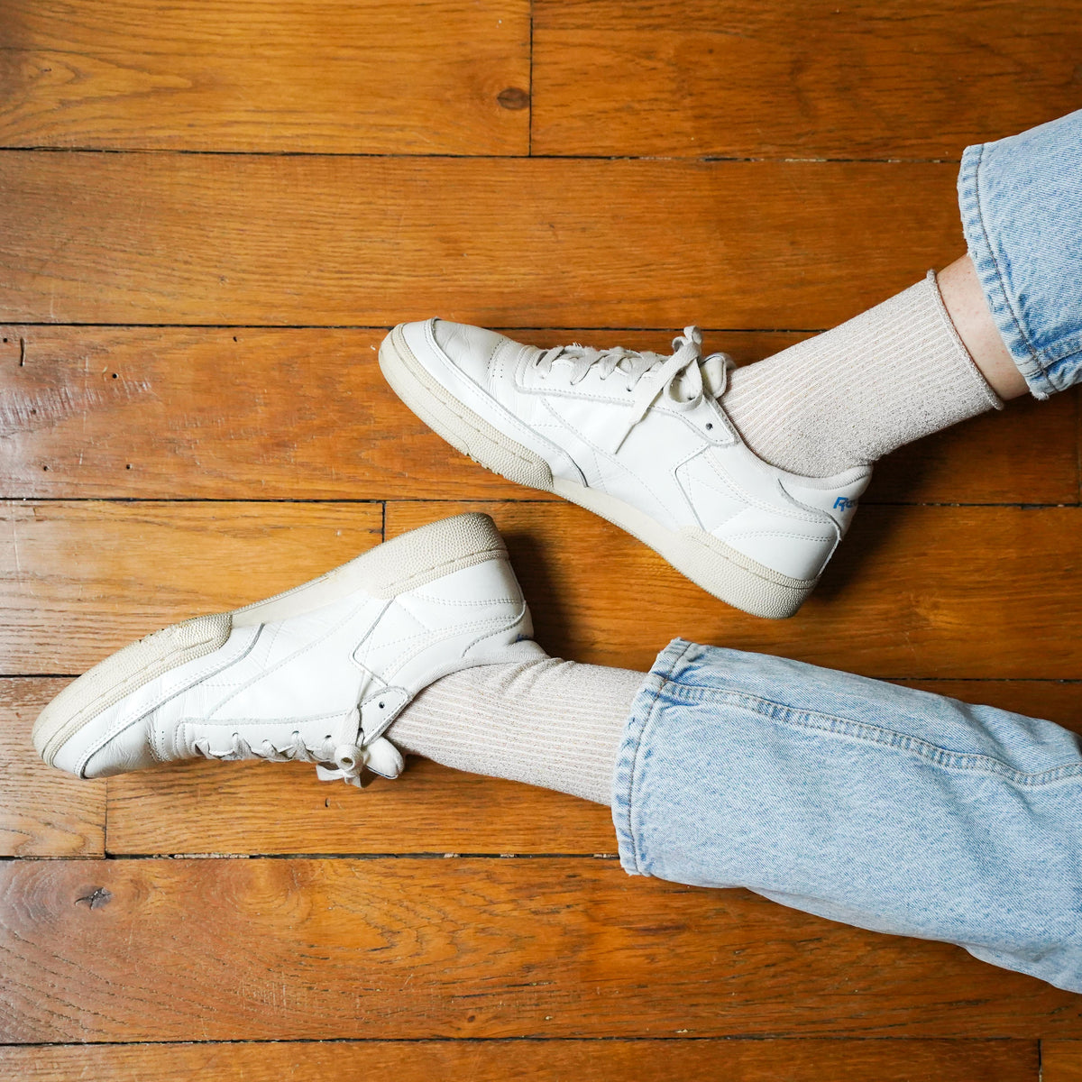 Chaussettes Lurex Pailletées Écologique - Beige