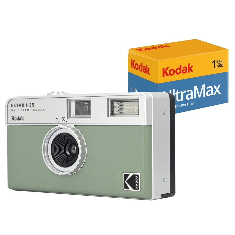 Film Camera - EKTAR H35 - Sage - 2 Free Color Films - Kodak